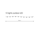 Outdoor light cable for 10 lamps