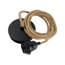 Lamp socket for ceiling - Natural - 1 socket black