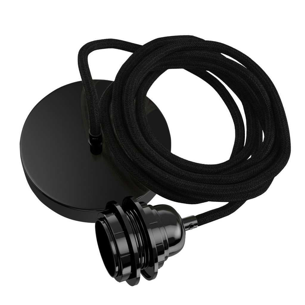 Lamp socket for ceiling - Black - 1 socket
