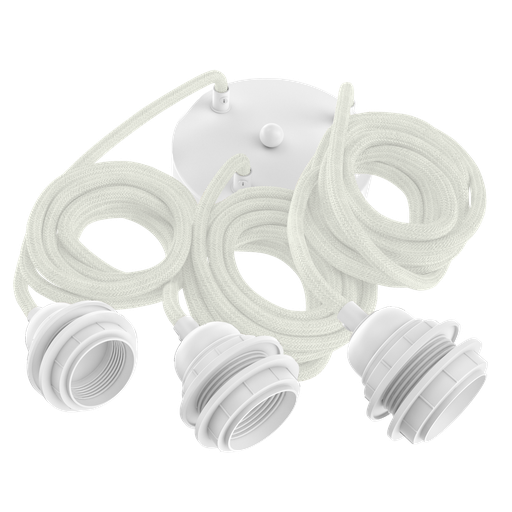 Lamp socket for ceiling - White - 3 sockets