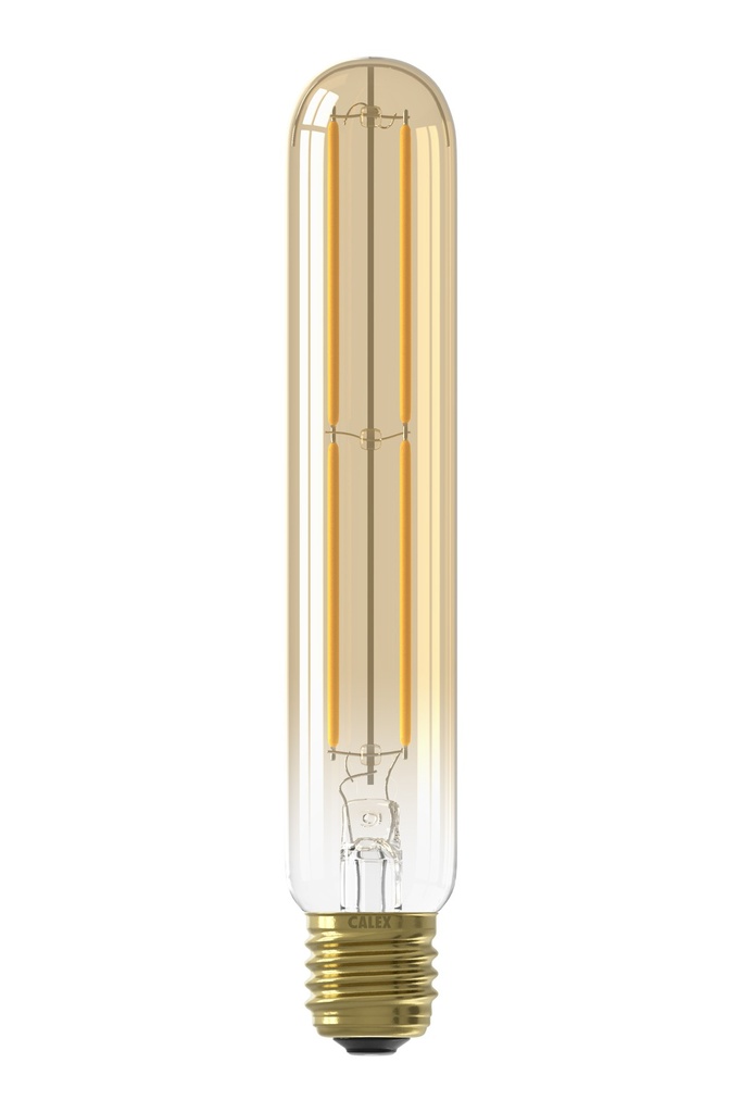 Light bulb LED tubular golden filament