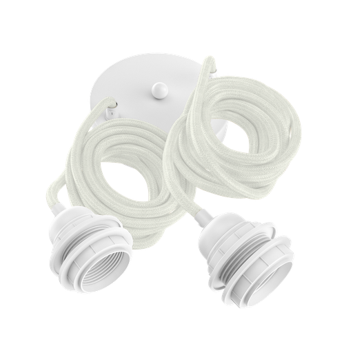 Lampfitting voor plafond Wit 2 fittings Happy Lights