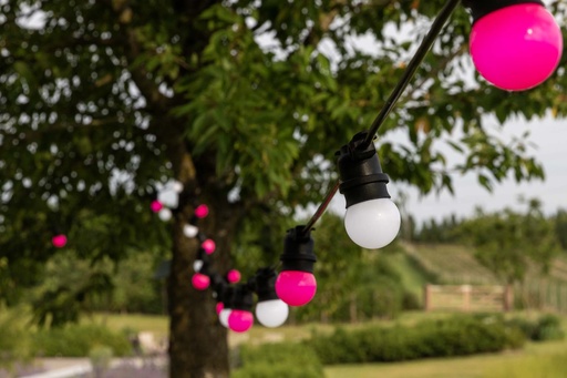 Outdoor light string - Pink Blossom